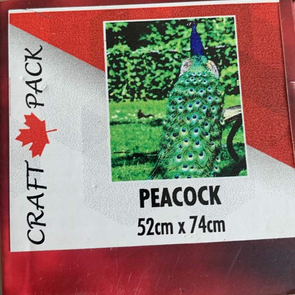 Diamond painting kit peacock picture. Large new in box. Everything included